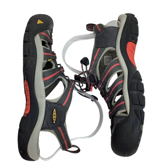 Keen Newport H2 Womens 9 Waterproof Hiking Sandals Gray Orange - Picture 4 of 11